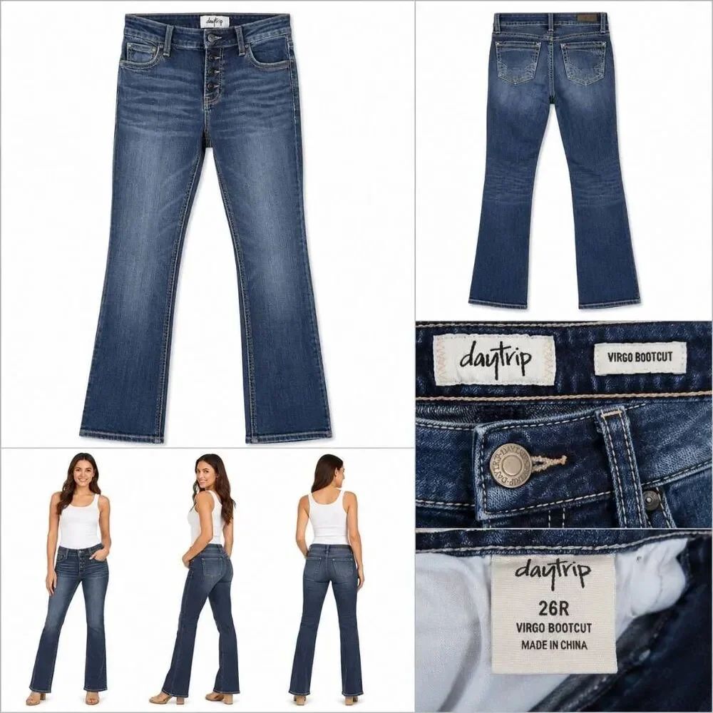 Daytrip Virgo Bootcut Jeans Women's 26R Medium Wash Stretch